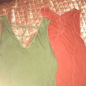 Two dressy tank tops